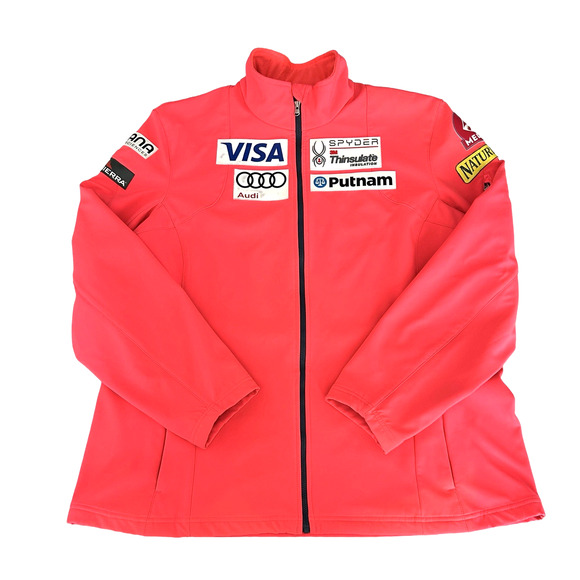 Spyder US Ski Medical Team Softshell Jacket Womens 3XL Neon Pink Full Zip - Picture 1 of 11